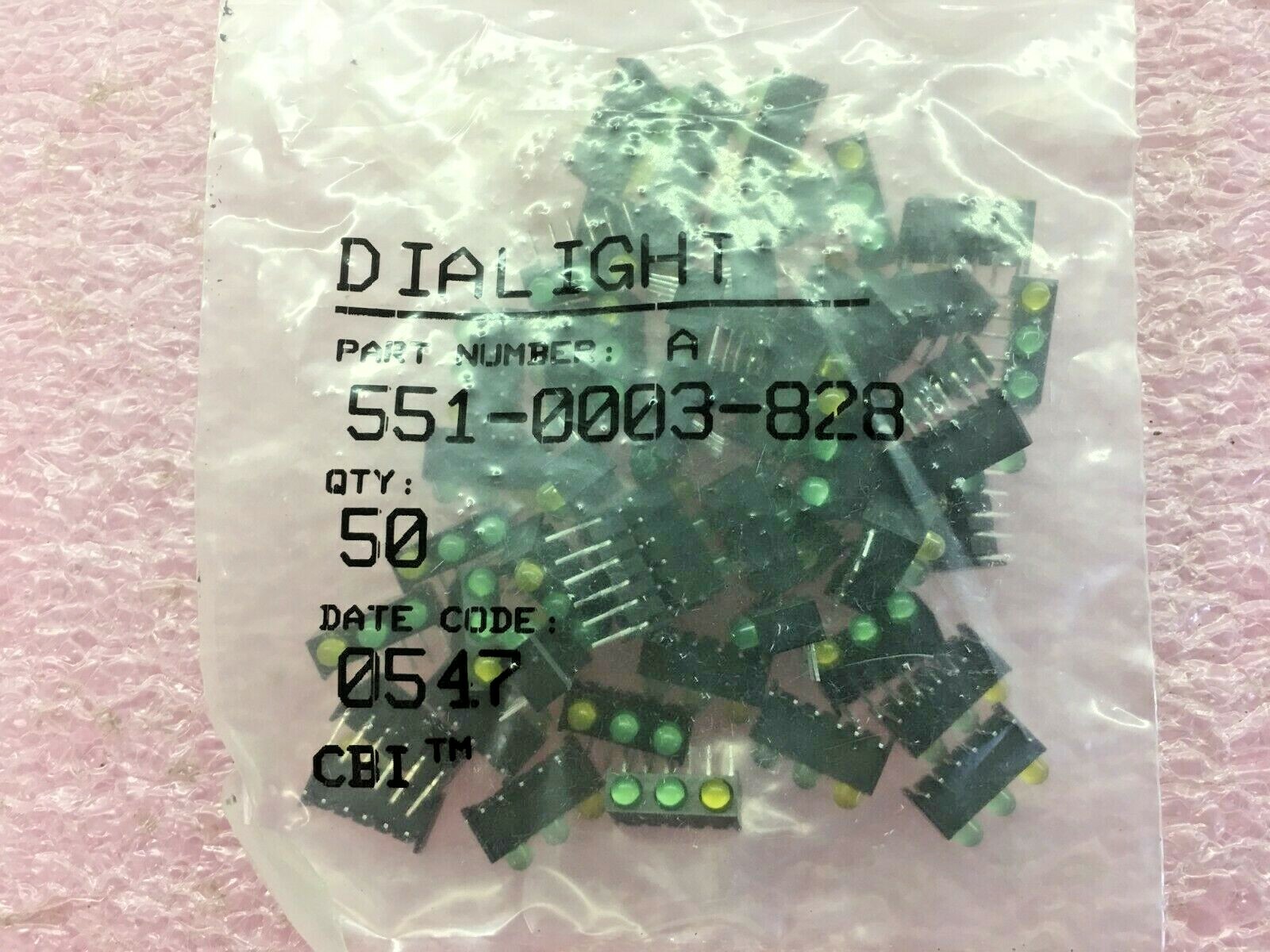(26 PIECE LOT) 551-0003-828, DIALIGHT, LED CBI 3MM YW/GN/GN TRI LEVEL