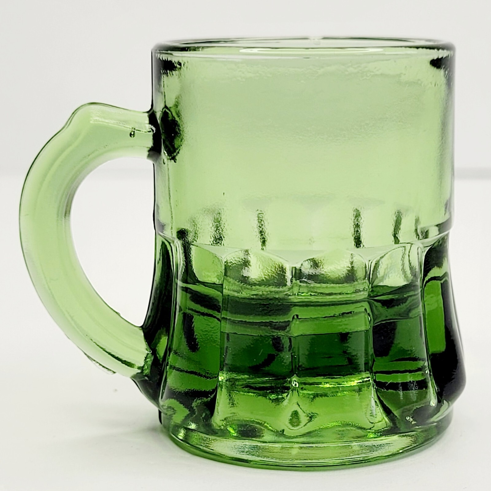 Federal Glass Mini Beer Mug Shot Glass Green Toothpick Holder