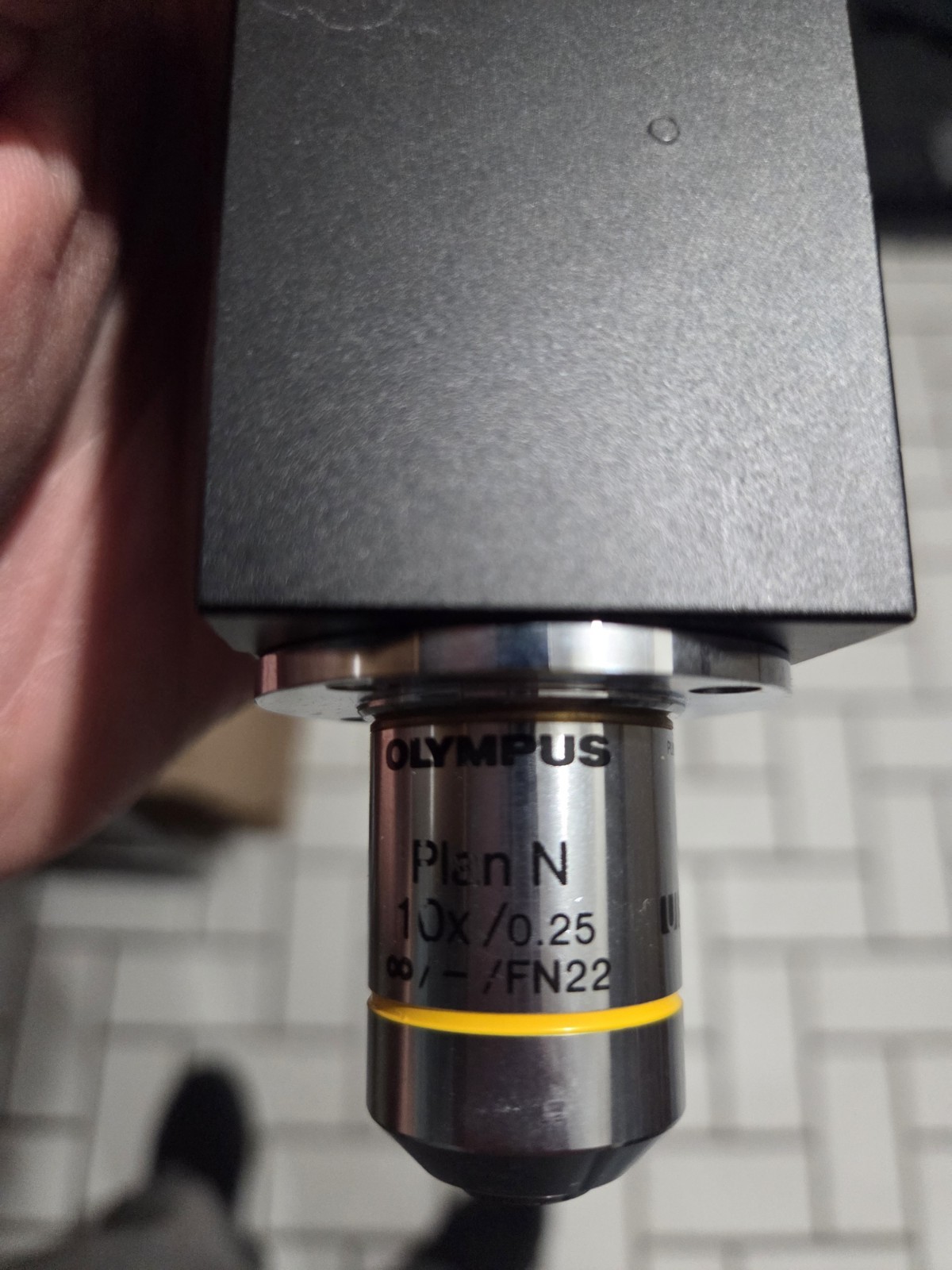 Video microscope MicroVision MV-VD040SC with Olympus Plan N 10X/0.25 Objective