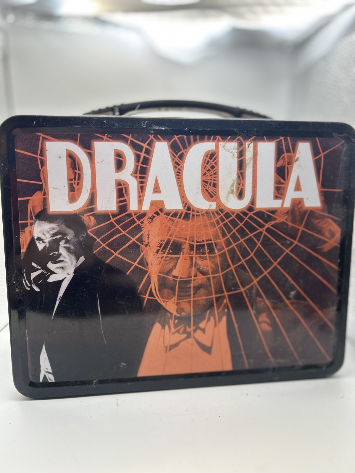 2001 Metal Dracula Lunch Box & Thermos Lugosi - Okay