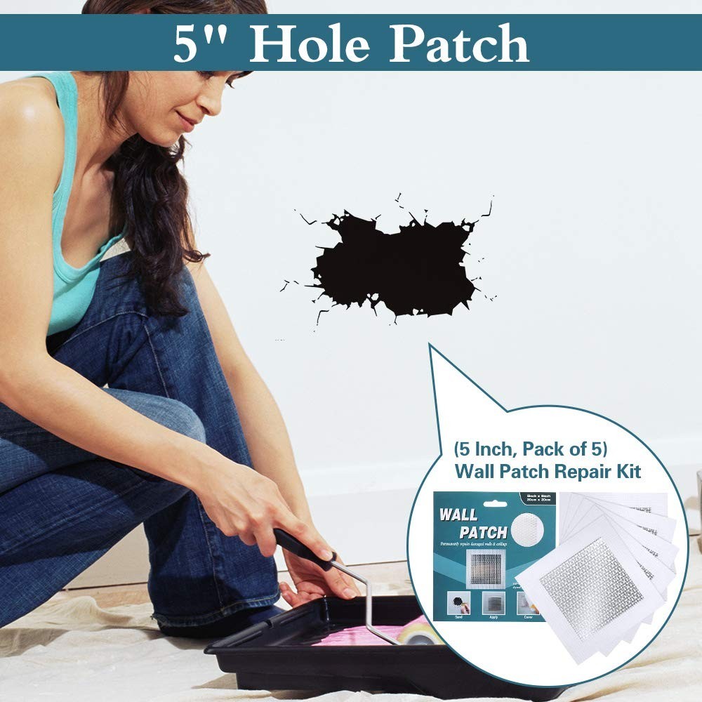Drywall Repair Kit 5 Pcs Self-Adhesive Wall Mesh Large Hole Patch