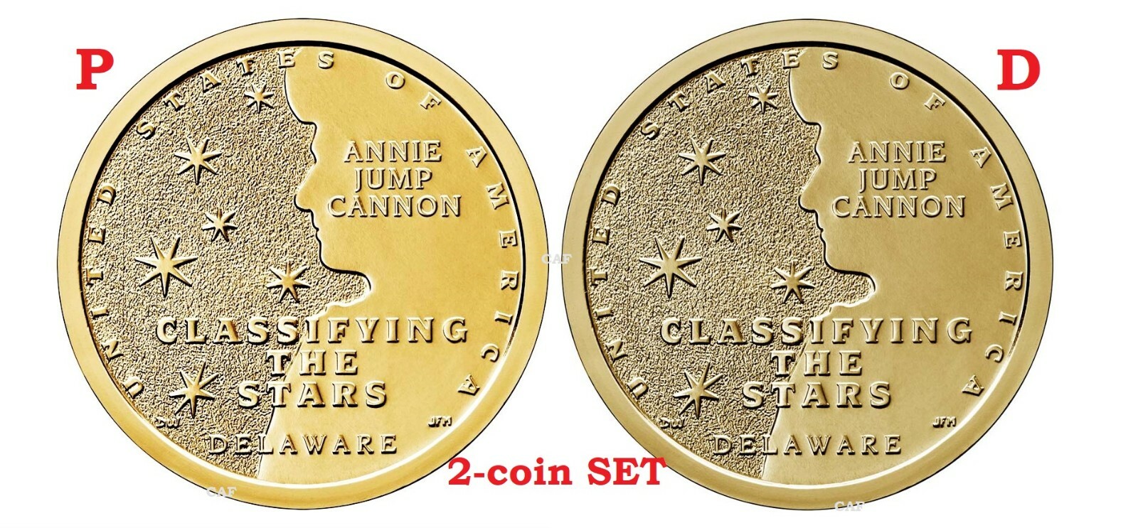 2-coin-set 2019 P-D American Innovation Delaware Dollar $1 US Mint New Series