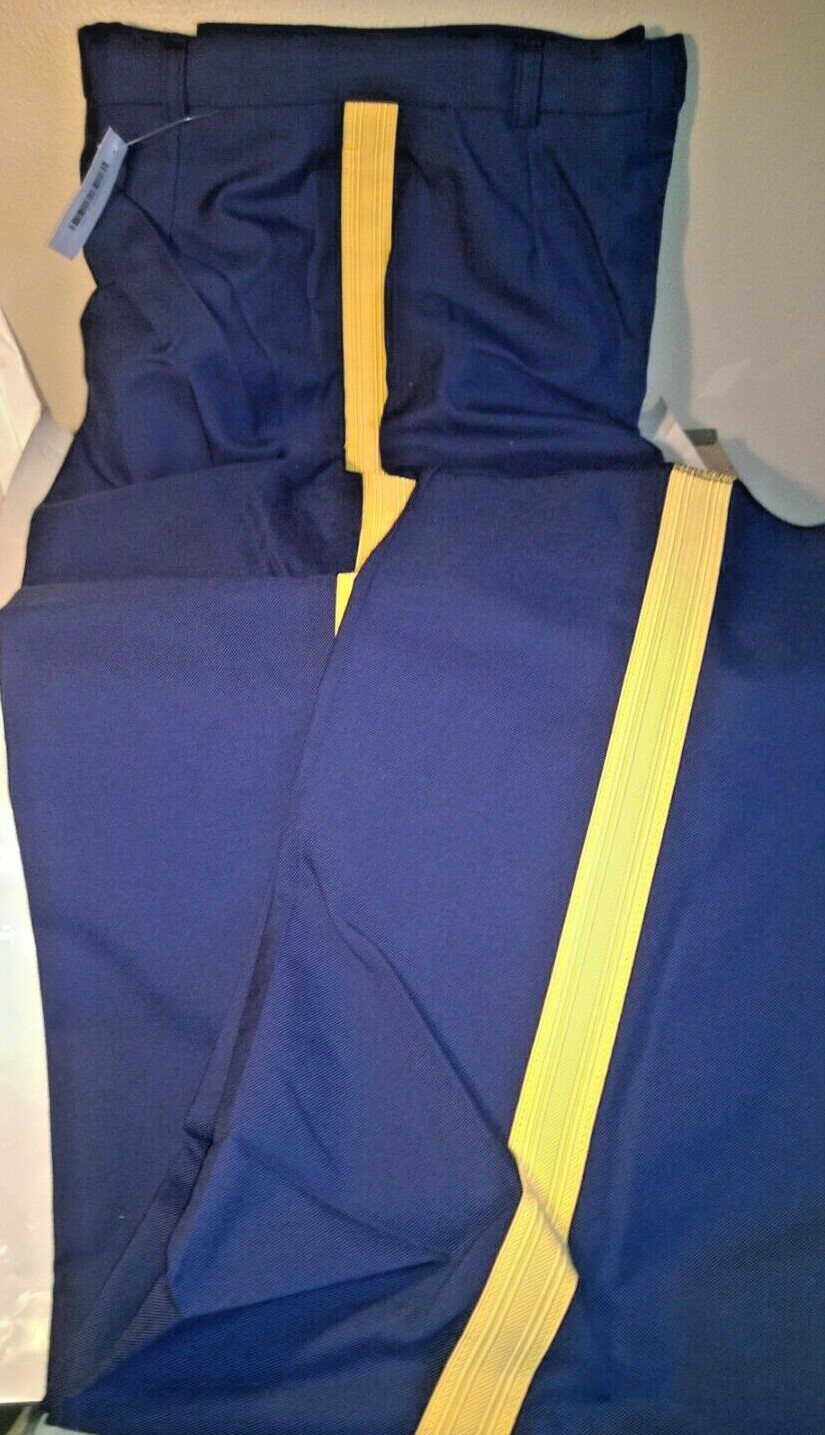 US Army Women's ASU  Dress Blues Service Braided Slacks Size 22WR Waist 38