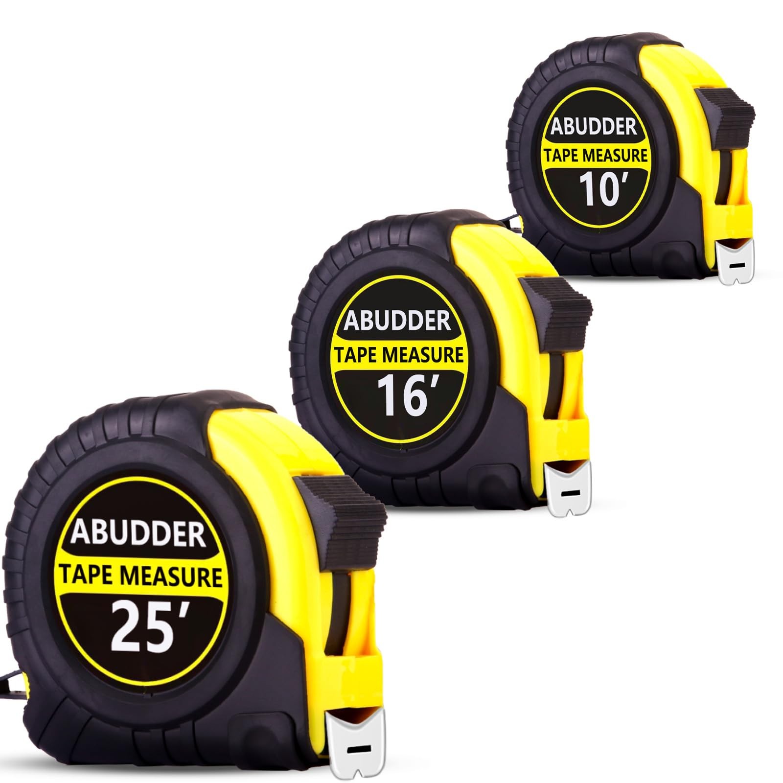 3 Pack Tape Measure,Easy Read Measuring 10FT&16FT&25FT, Yellow 1