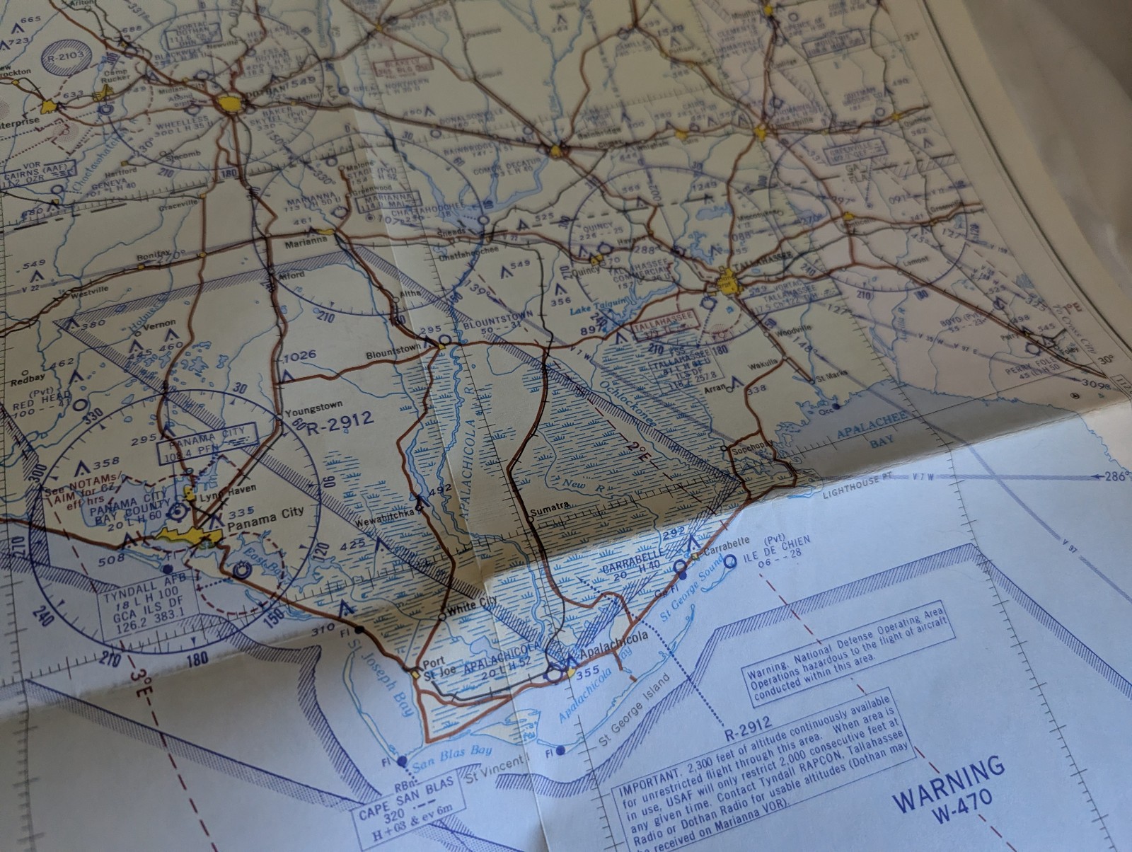 World Aeronautical Chart map Mobile Bay (467) May 20, 1968