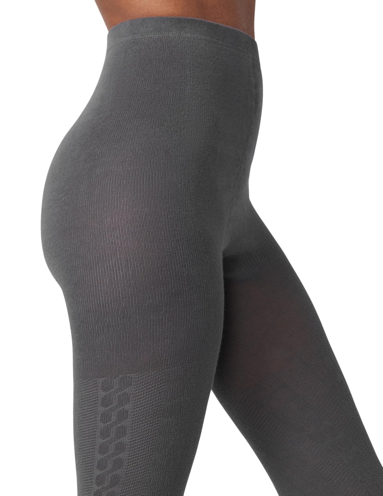 HUE Women's Sweater Tights Grey Cable Small - Medium