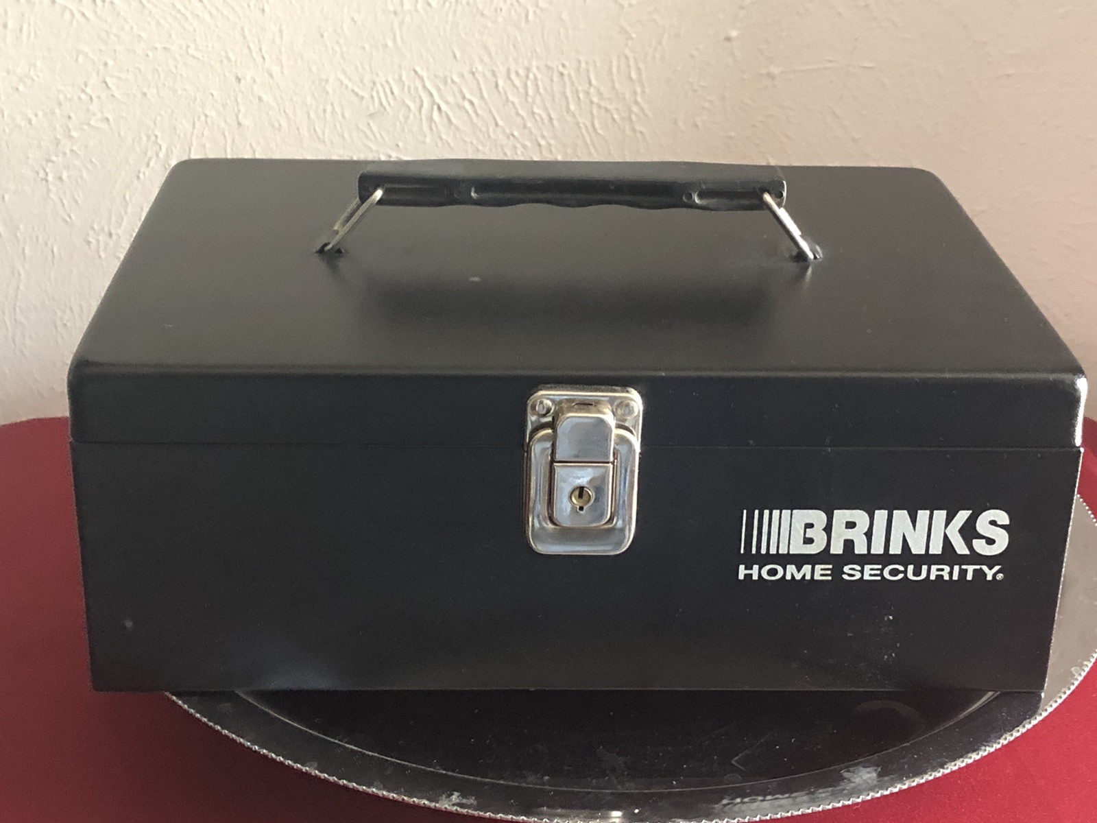 Brinks Black Portable Home Security Deluxe Locking Cash Box With 2 Keys