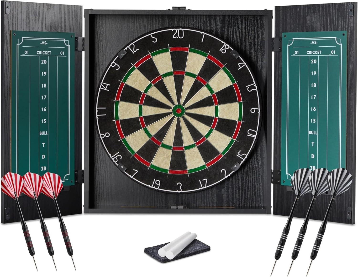 Amazon Basics Dartboard Cabinet Set
