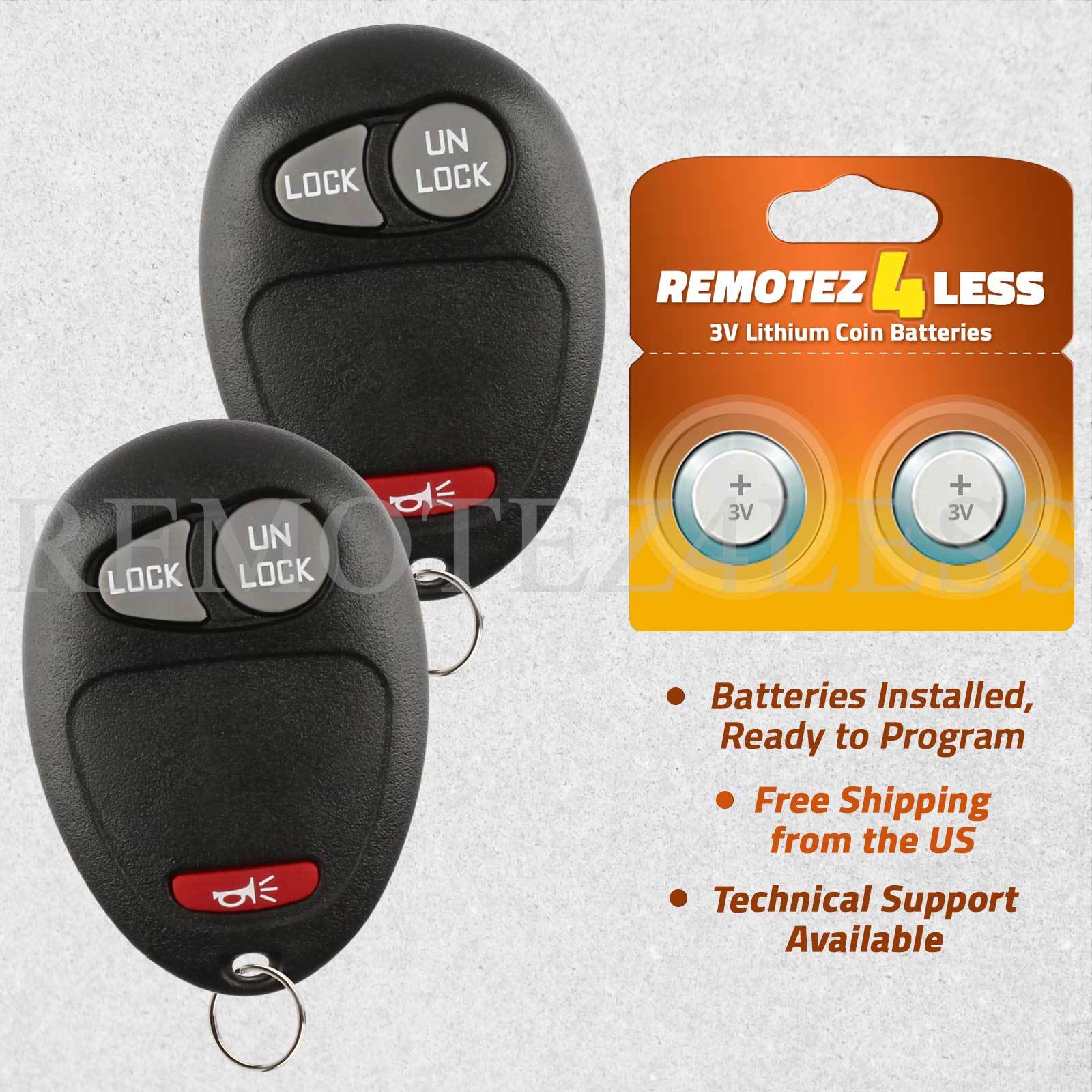 2 For 2004 2005 2006 2007 2008 GMC Canyon Keyless Entry Remote Car Key Fob
