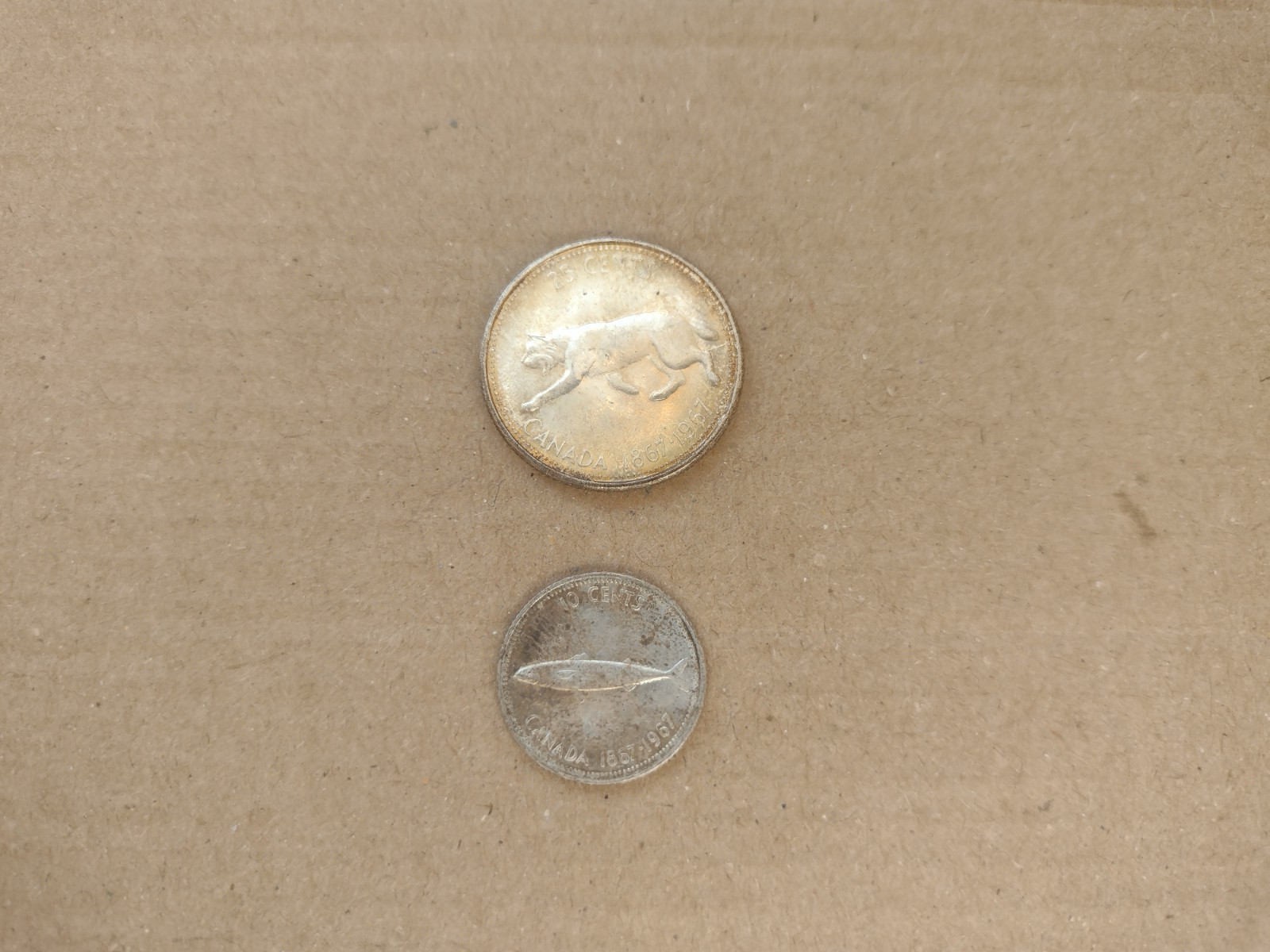 VINTAGE CANADIAN CENTENARY COINS 1867-1967