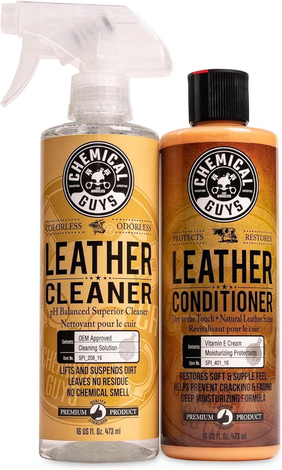 Chemical Guys SPI_109_16 Leather Cleaner and Leather Conditioner Kit
