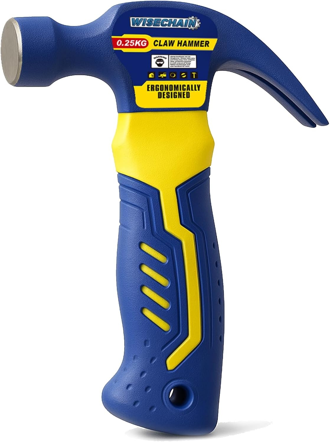 8 oz Professional Mini Small Claw Hammer 45# Steel With Fiberglass Handle–