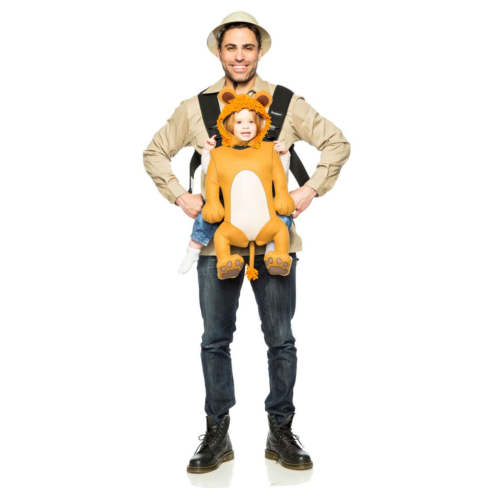 Safari Guide Lion Infant Baby Carrier Cover + Adult Hat Halloween Family Costume