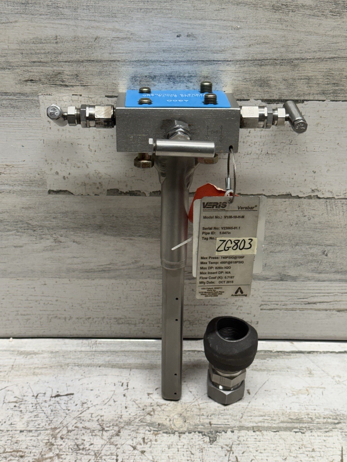 Veris V100-10-H-M Verabar Flow Sensor New Old Stock