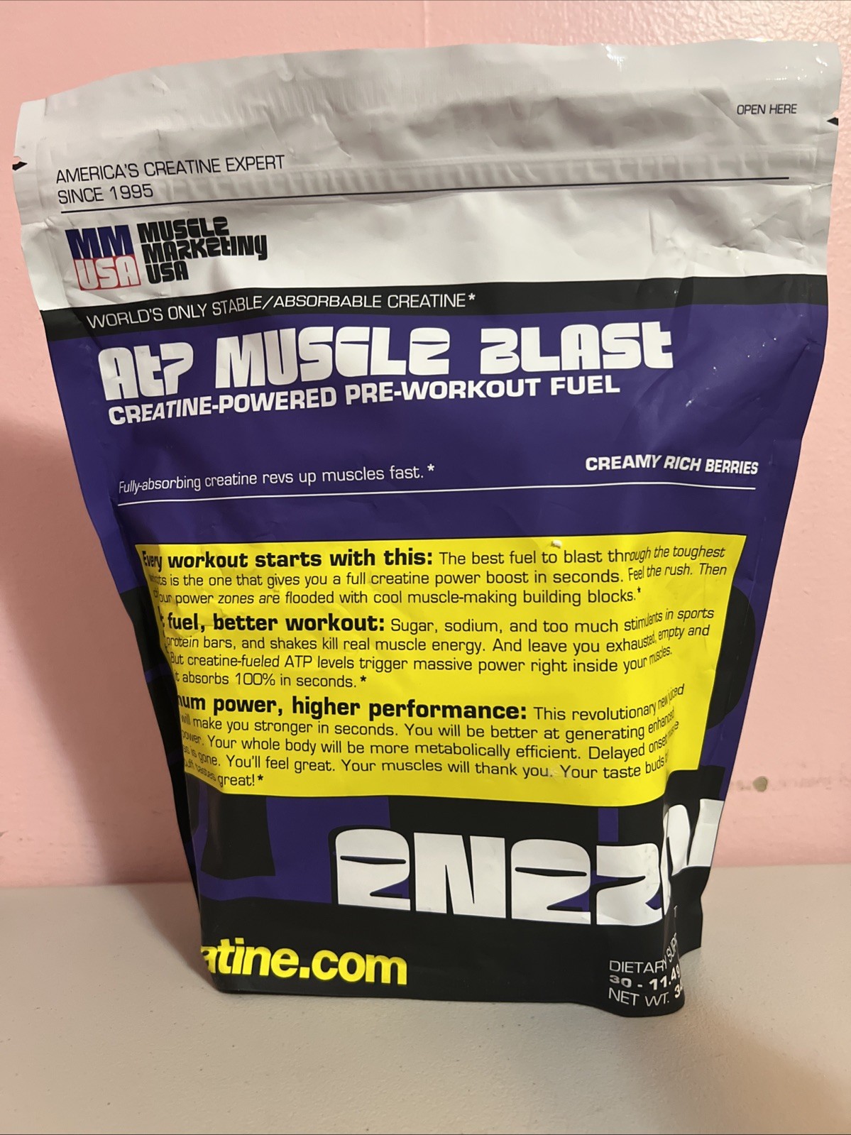 NEW MMUSA ATP Muscle Blast: World's Only Stable Creatine Energy Drink. Instant