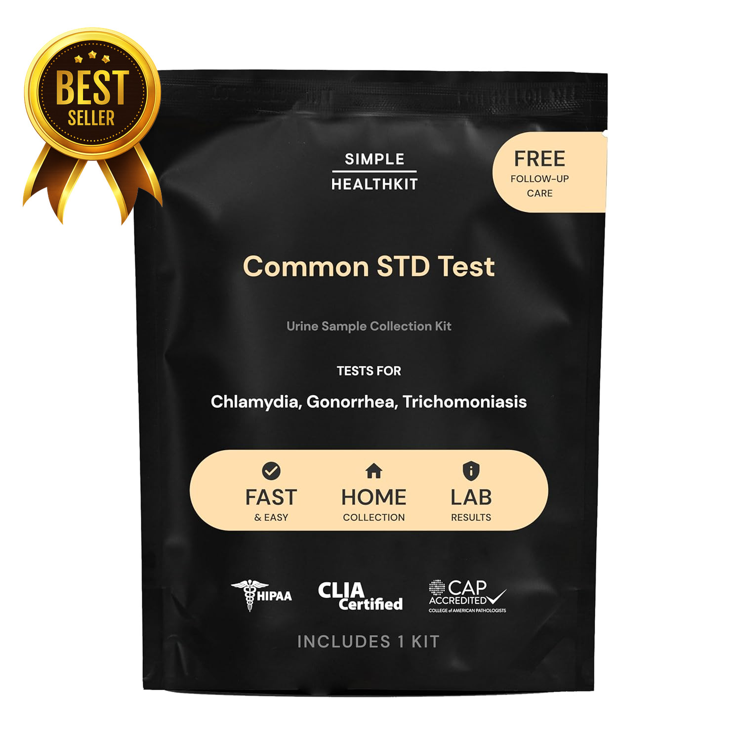 At Home STD Test Kit for Chlamydia Gonorrhea Trichomoniasis Lab Test Kit