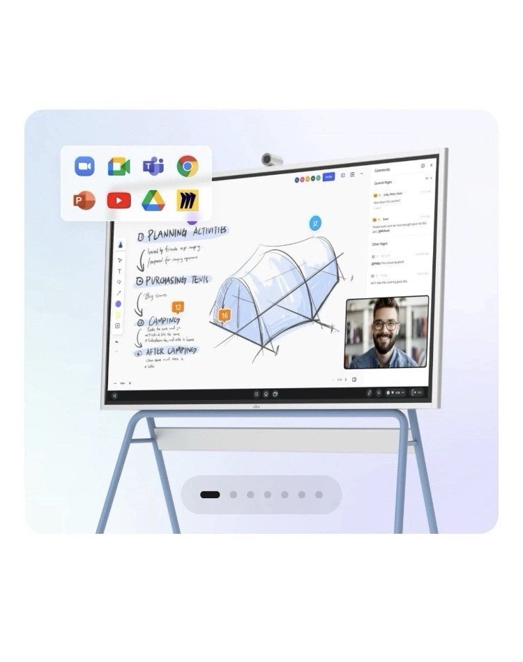 Smart Board 75 4K Interactive Whiteboard Wireless Projection Multi Touch Top