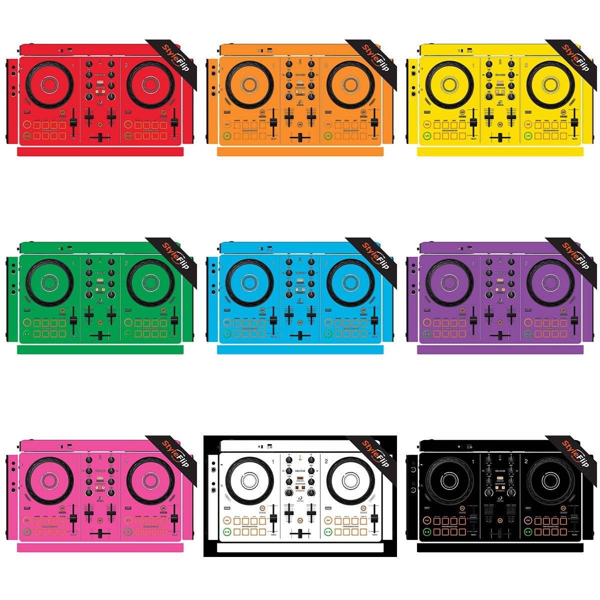 Alpha Theta DDJ-FLX2 Skin | 9 Bold Colors Choices | Protective Decal | StyleFlip