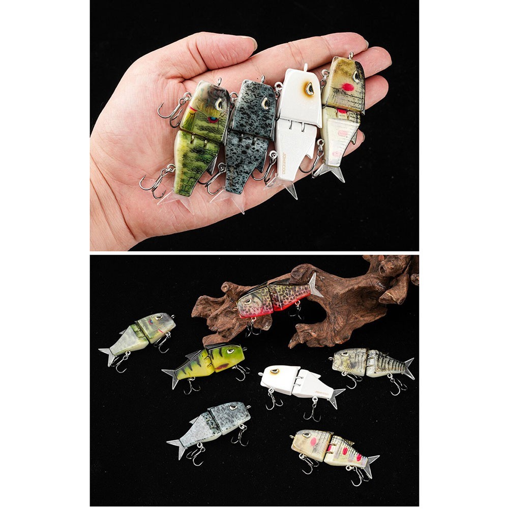 Bass Perch Pike Fishing Lure Swimming Bait Jointed 7cm 10 7g Lightweight