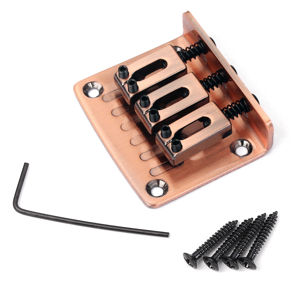 Cigar Box Guitar Parts 3-String Top Loading Hard-tail Adjustable Bridge Chrome T