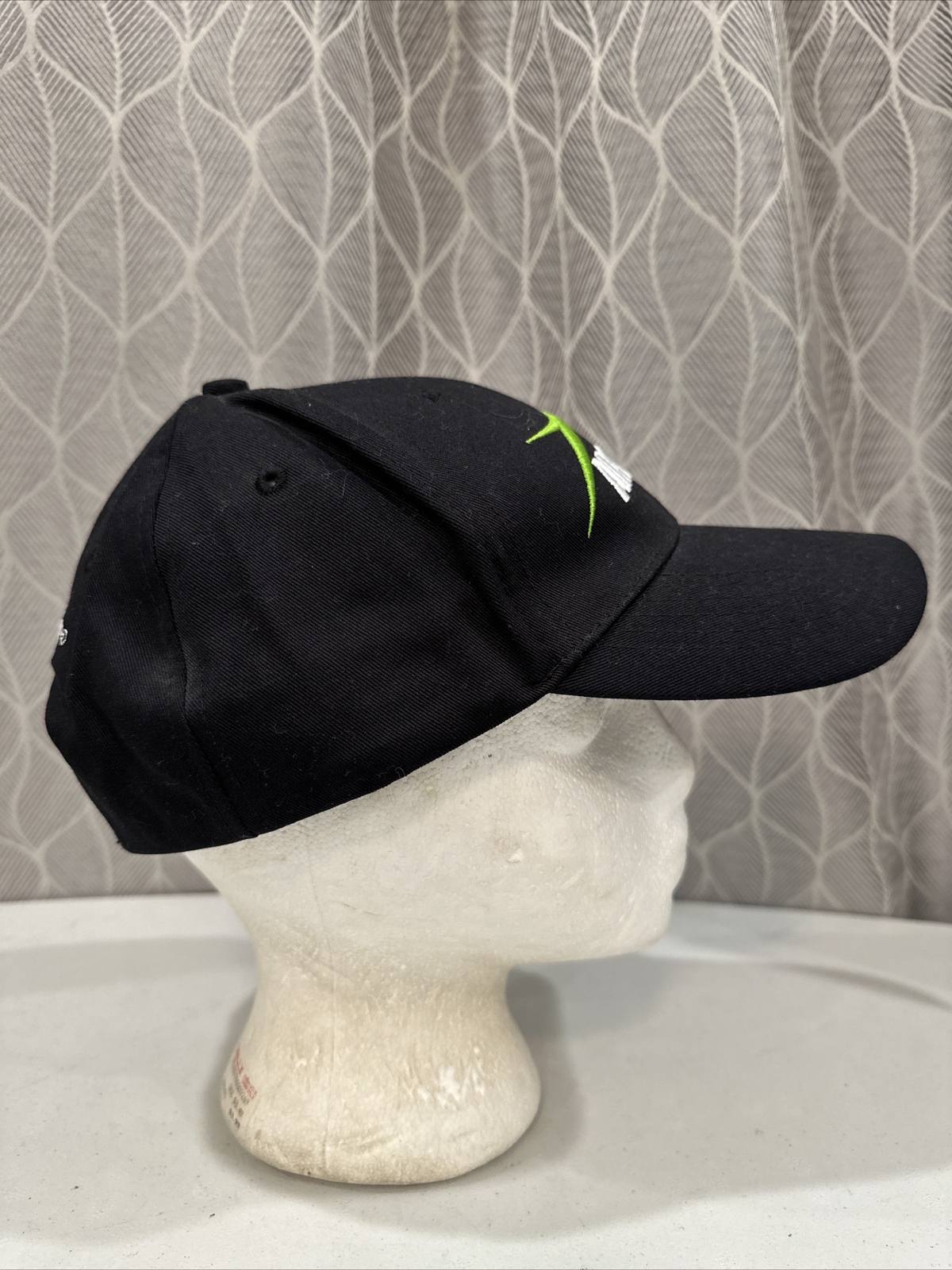 ARCTIC CAT Black Snapback Strap Hat with Lime Green CAT White Lettering