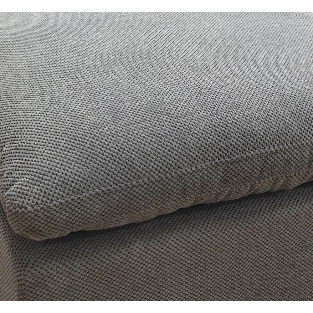 Light Gray Ottoman, Polyester Blend Upholstery, 40x40x20 in, No Setup