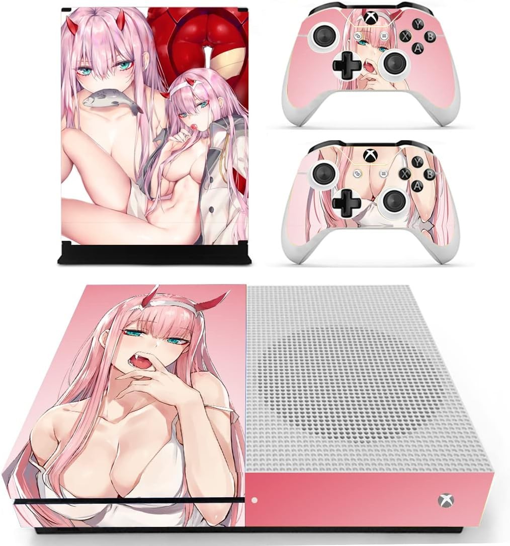 XB One Slim S Console Skin Wrap Decal Skin Hot Anime Girl Vinyl Stickers for XB