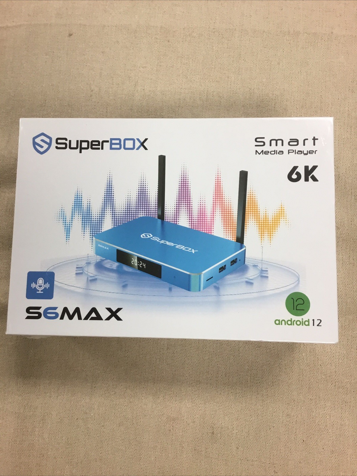 NEW 2025 Model-SuperBox S6 Max, 6K UltraHD, BlueTooth Voice Command- Sealed