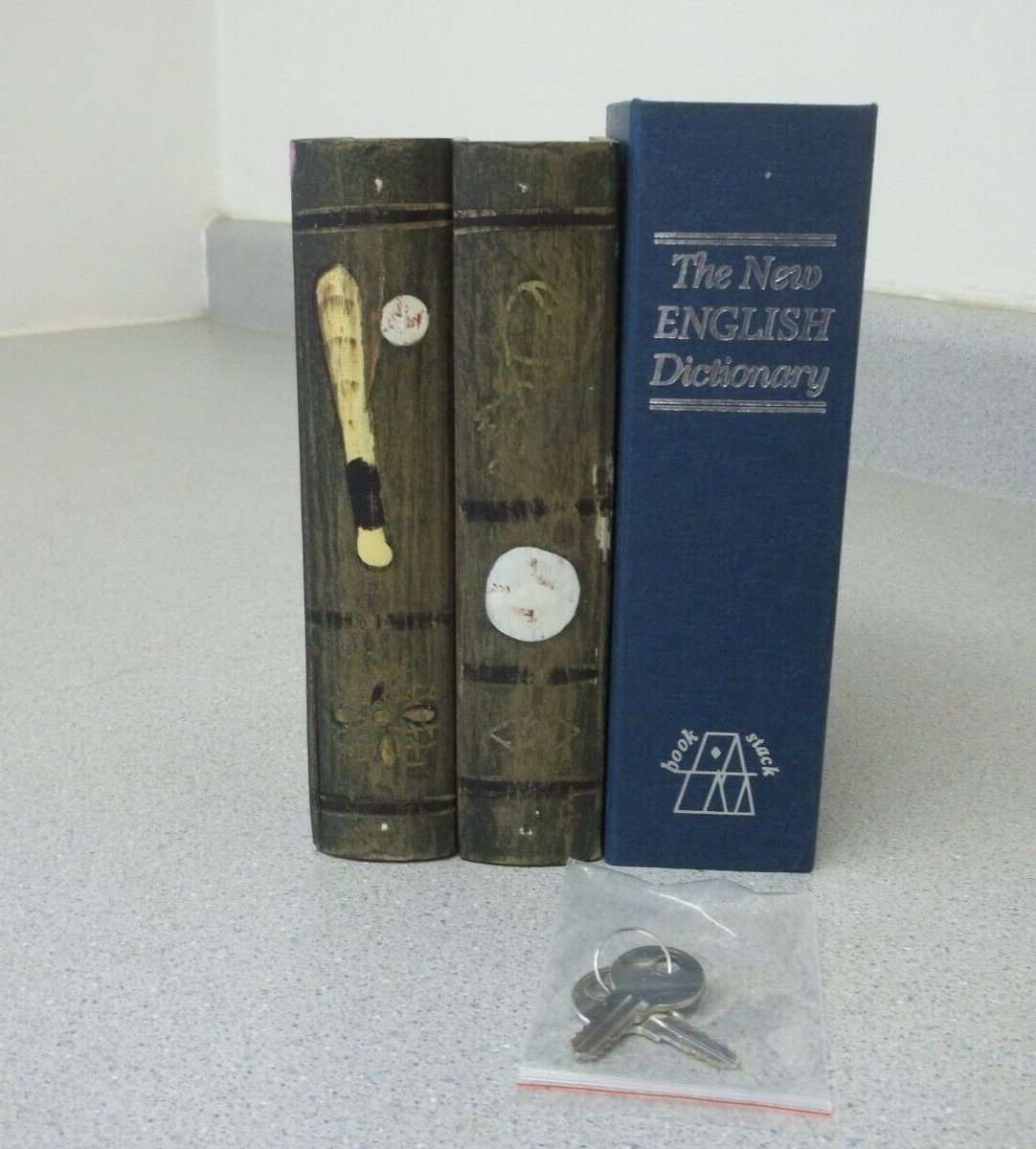 Book safes storage boxes Book Stack Dictionary and Baseball themed hideaway