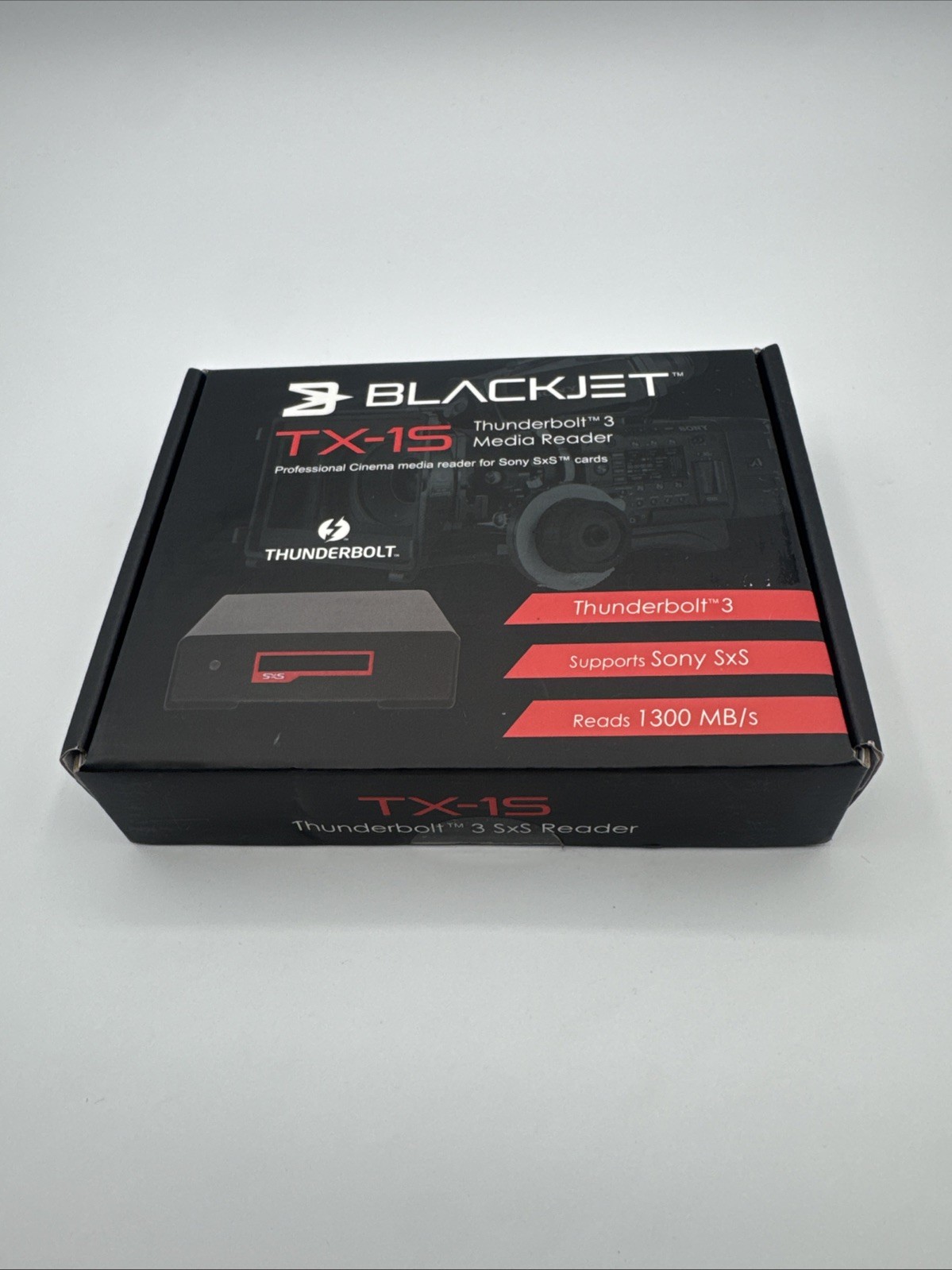 BLACKJET TX-1S SxS Card Reader Thunderbolt 3 Hi-Speed Sony Camera Med (OPEN BOX)
