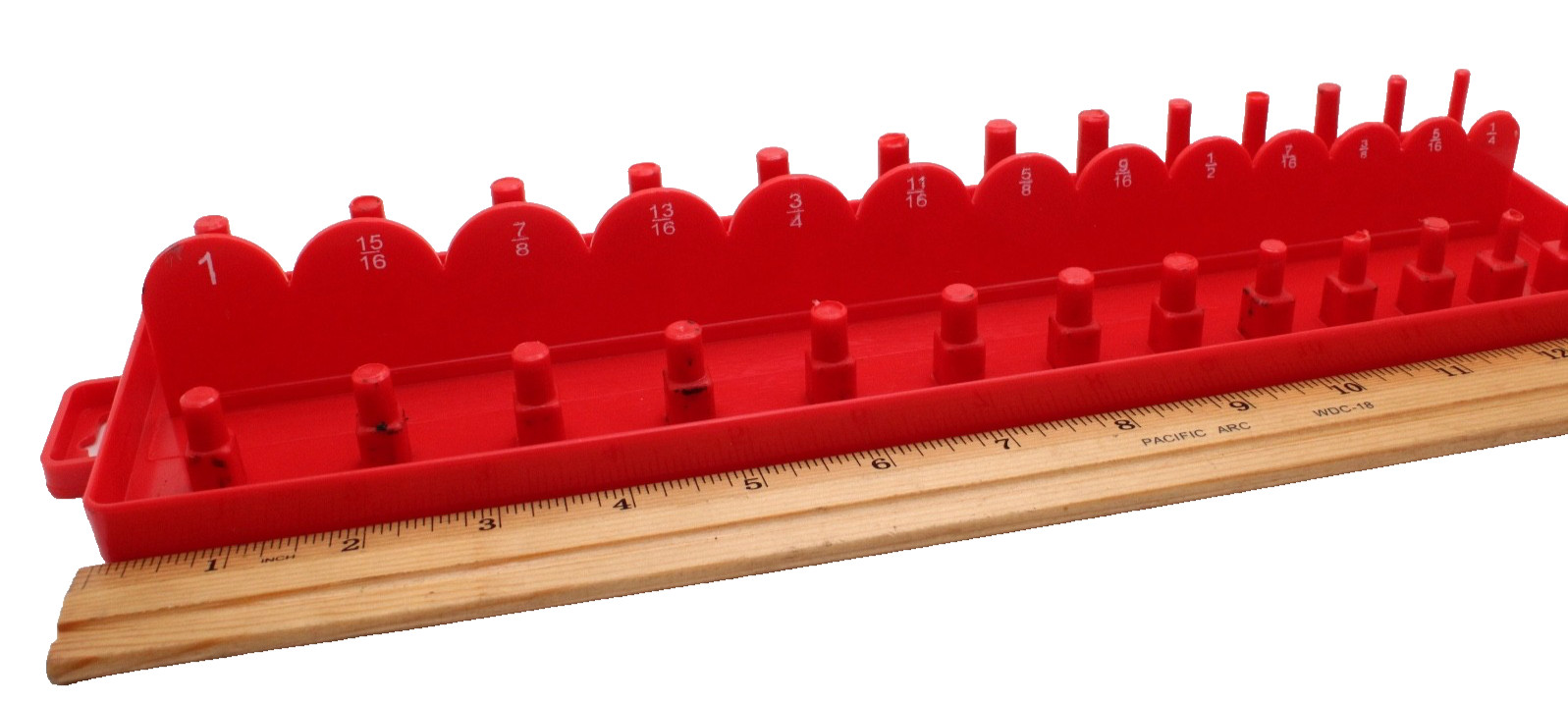Grip 67220 3/8" Drive SAE 26 Position Standard/Deep Red Socket Tray Organizer