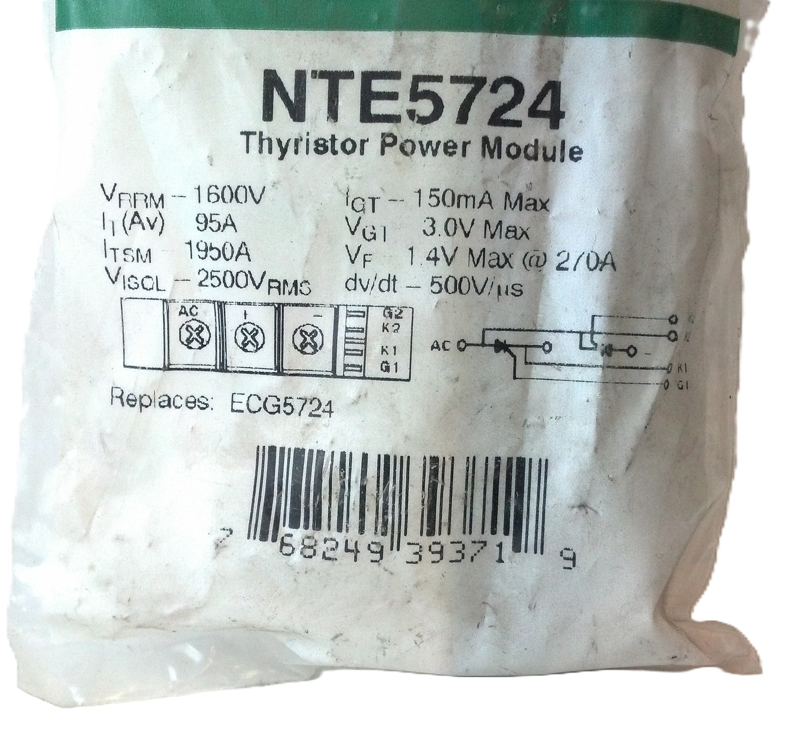 NTE NTE5724 Thyristor Power Module