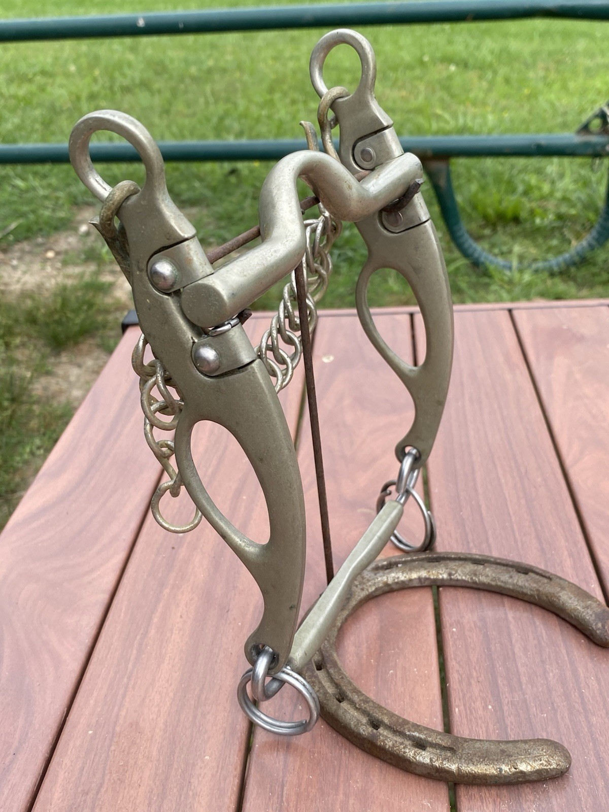 Vtg. QUICK  Western Horse Ported Bit 5” Mouth 6” Shanks EUC