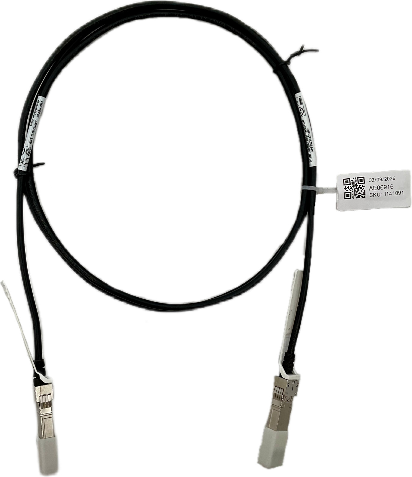 EMC Amphenol 038-004-933-01 SFP28 to SFP28 Cable 2m Male to Male