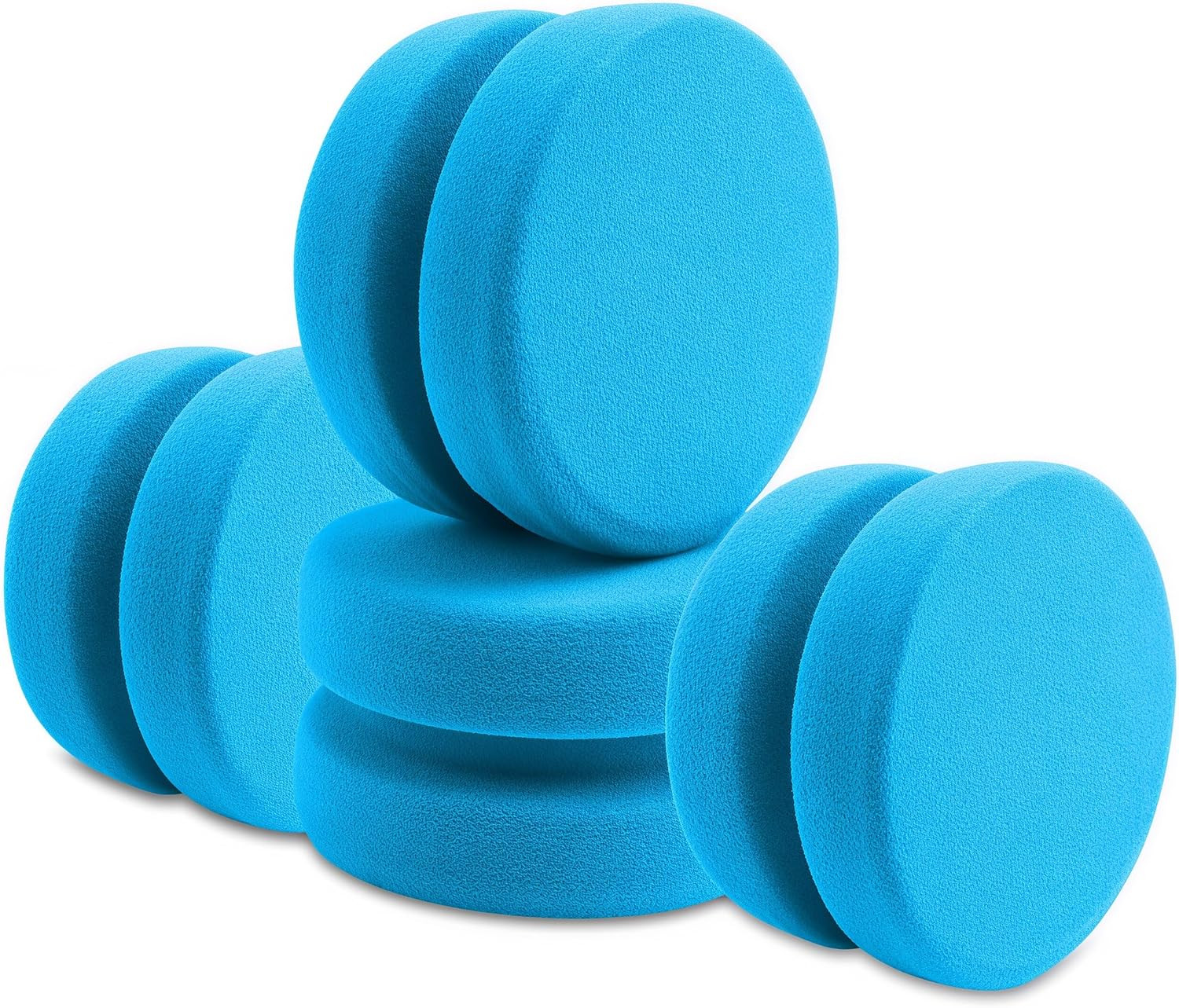 4PCS Double-Side round Paint Sponge Applicators - 3.1 Inch Blue round Detail Sp