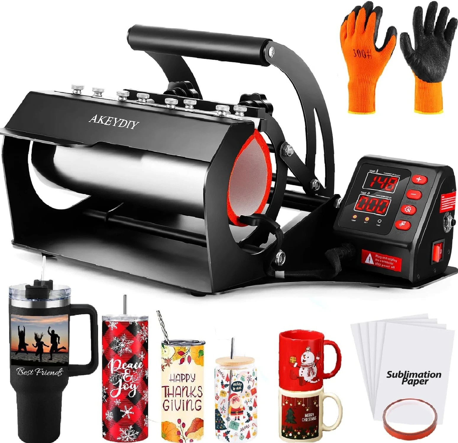 Veeboto Tumbler Sublimation Heat Press Machine, Mug Press Machine for 10-30 oz