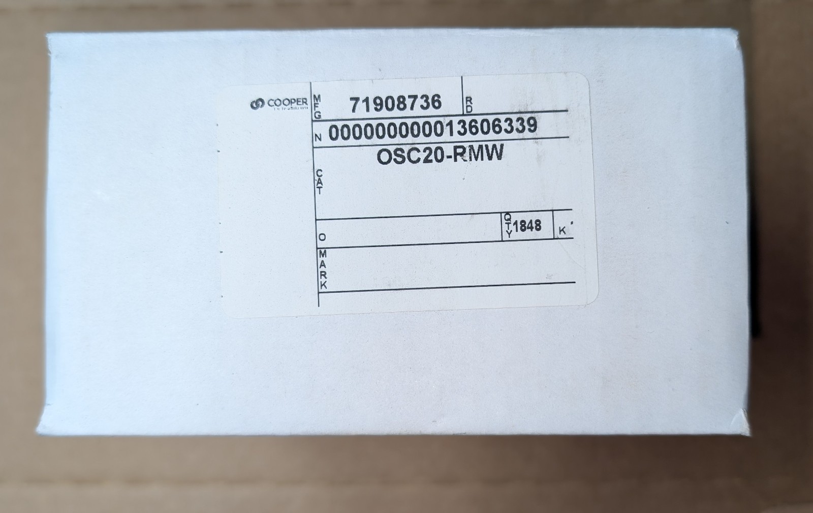 OSC20-RMW CEILING Occupancy Sensor, 2000 SQFT, WHITE NIB Cooper Lighting