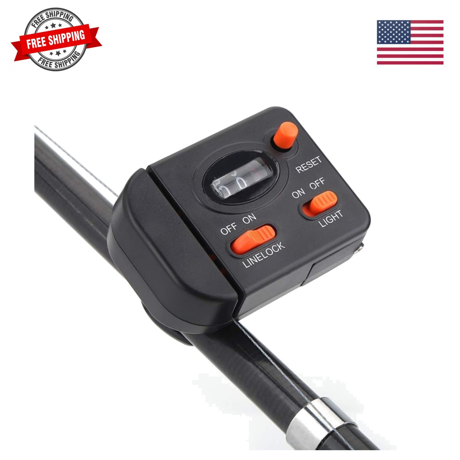 Fishing Line Counter, Handheld Fish Finders with Digital Display Transducer D...