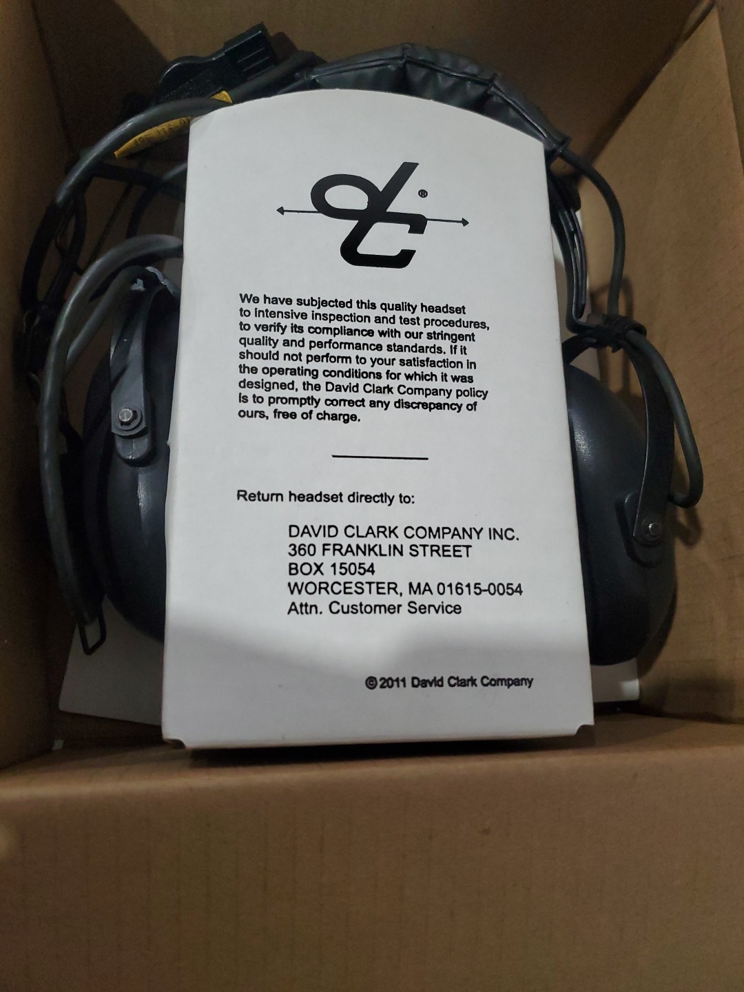 David Clark H10-76 - Military Spec Aviation Headset - Comfort Gel Ear Not Tested