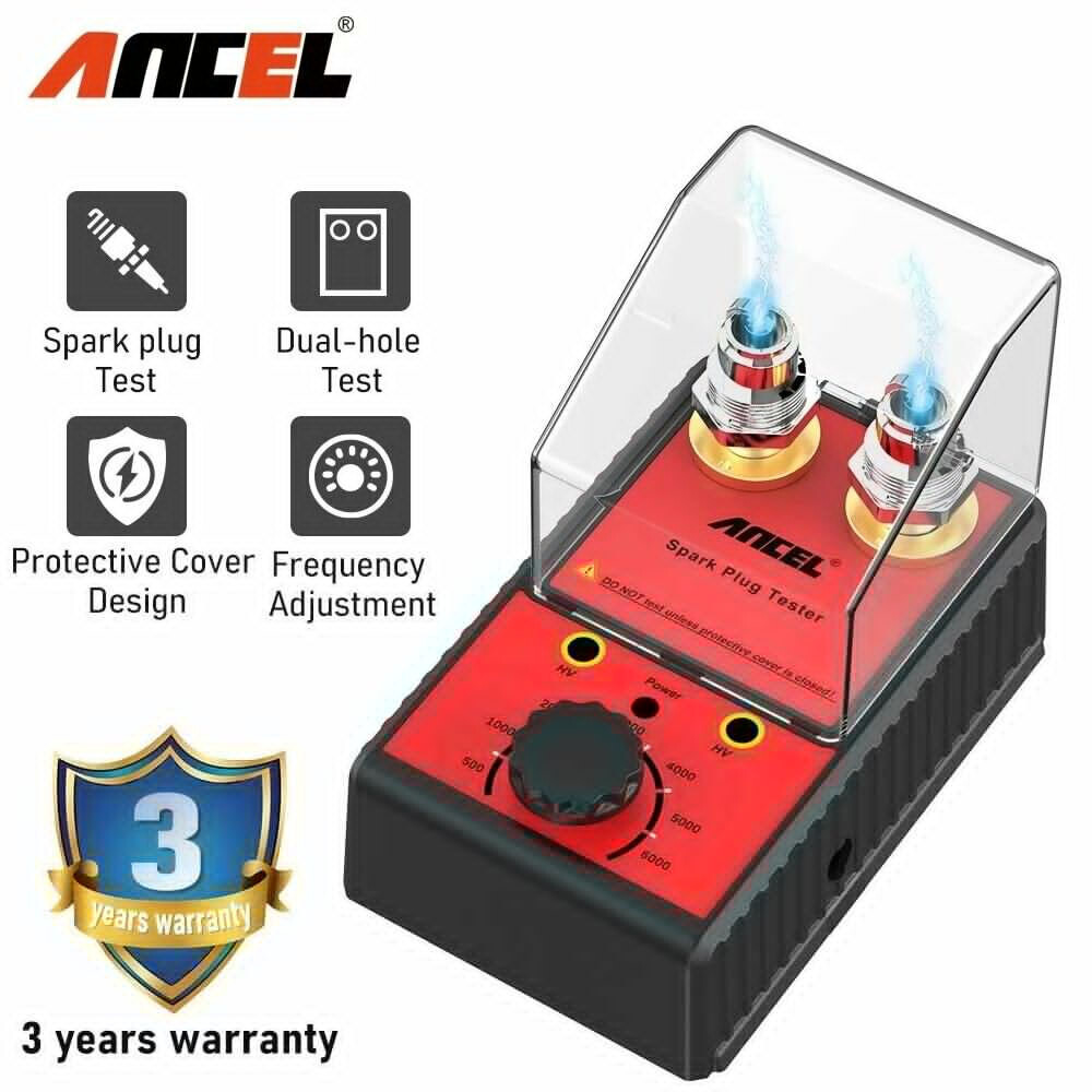 ANCEL SP02 Car Spark Plug Tester with Auto Adjustable Double Hole Detector