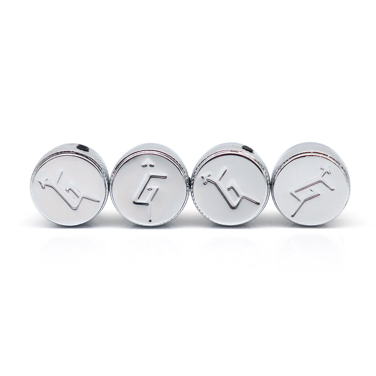 4x Gretsch With Arrow “G” Logo Knobs Metal Guitar Control Knob Volume Tone Knobs
