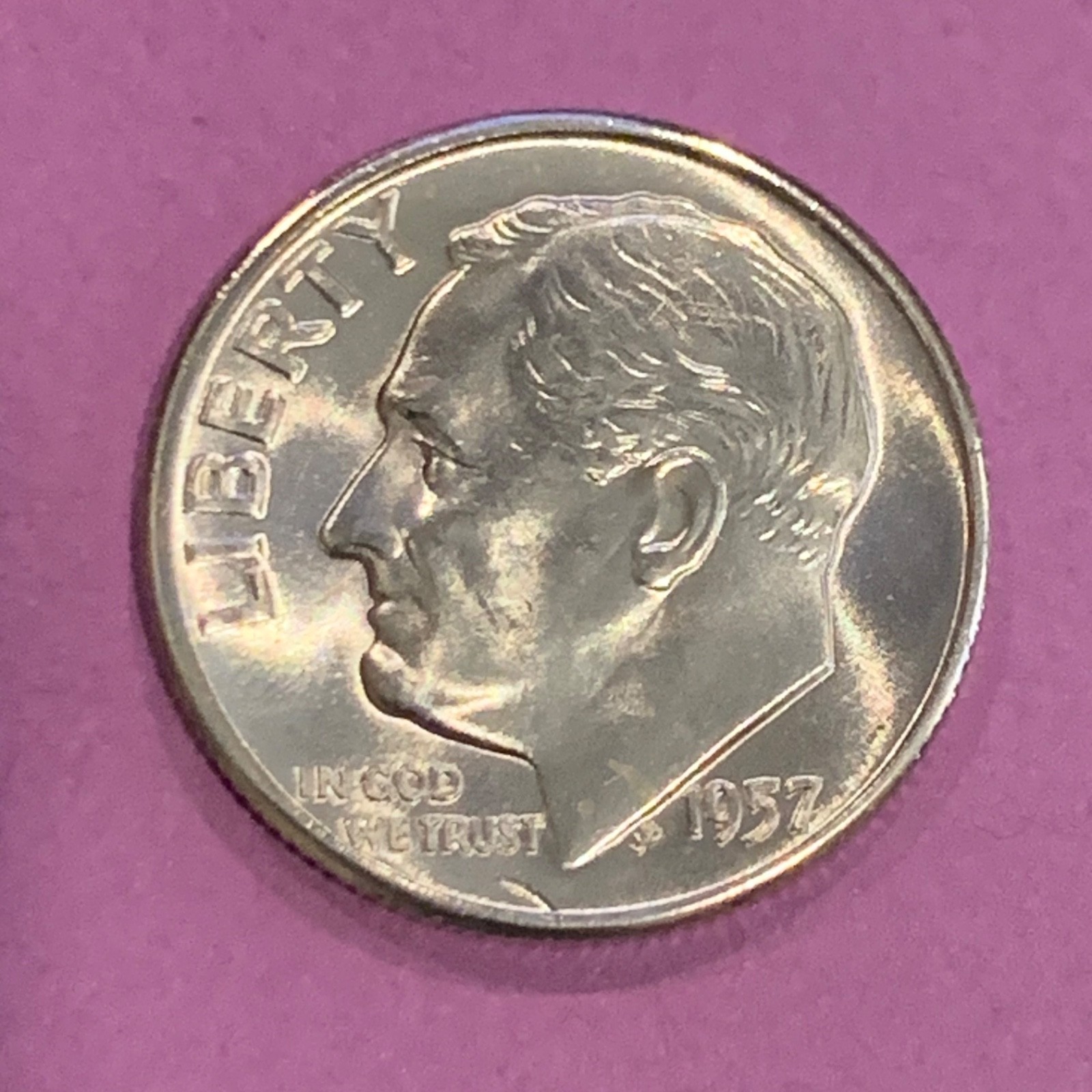 1957-P  Roosevelt Silver Dime BU Uncirculated FREE SHIPPING