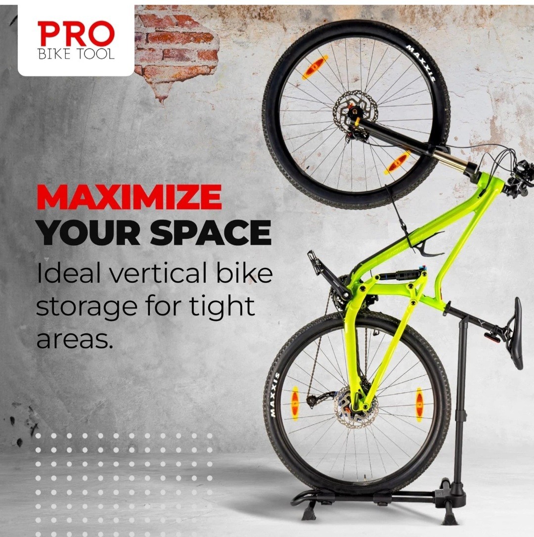 Pro Bike Tool Vertical Upright Bicycle Floor Stand - Indoor Bike Storage Rack