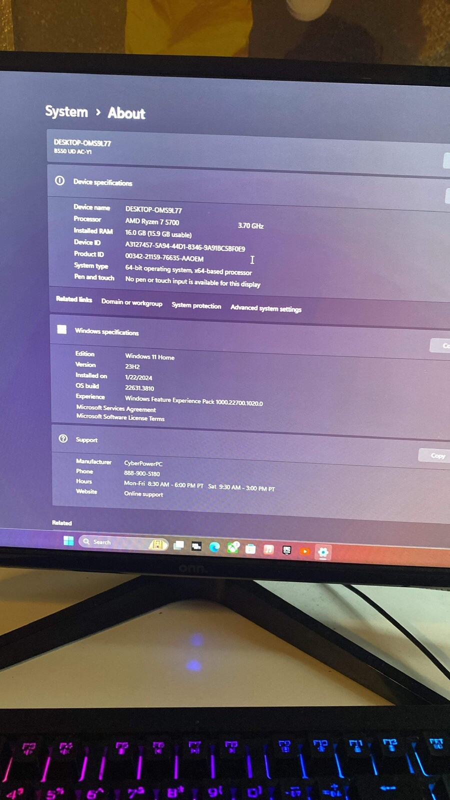 pc gaming Setup