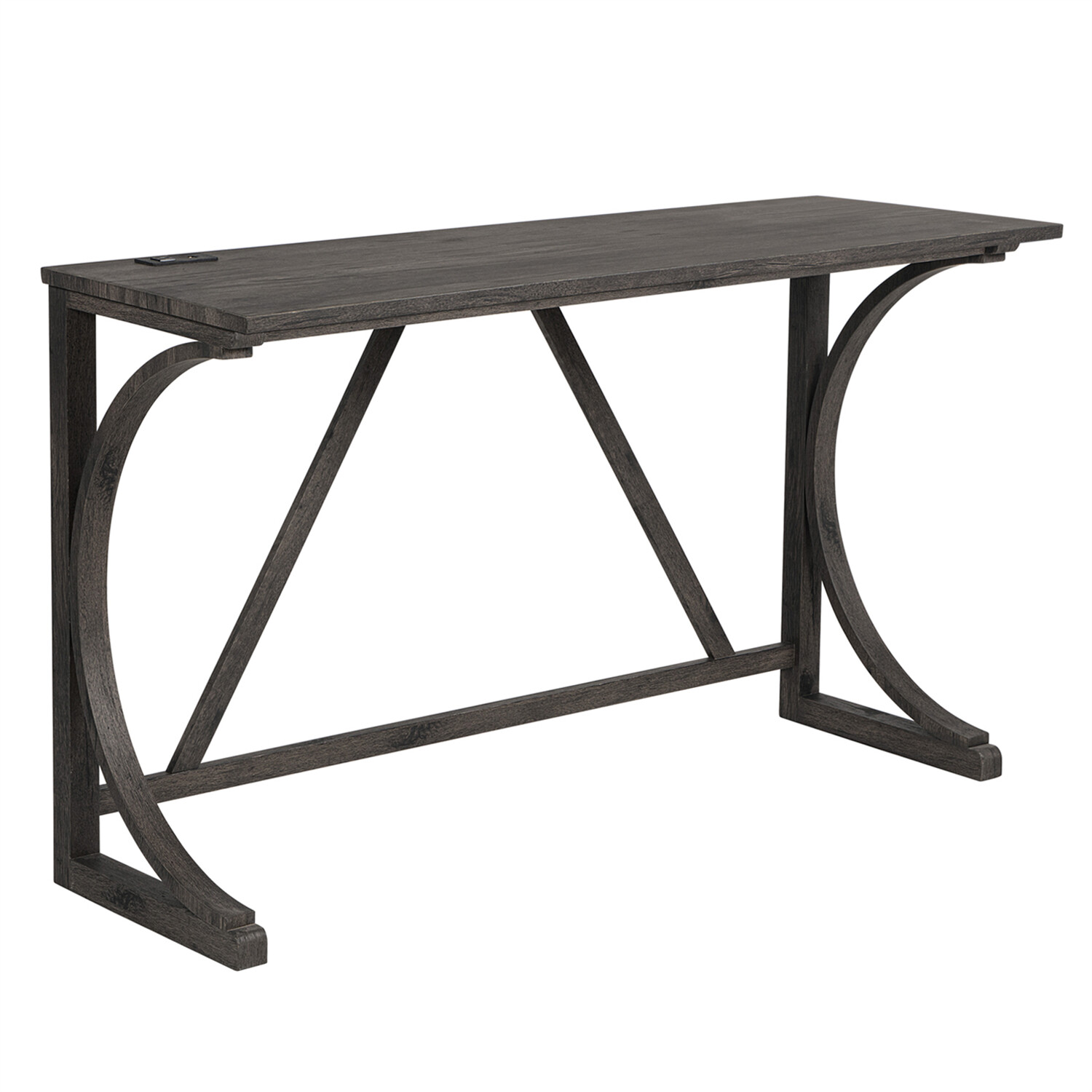 4 Piece Bar Table Set Counter Height Kitchen Dining Table w/ 3 Upholstered Stool