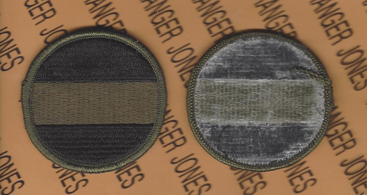 US ARMY FORCES COMMAND FORSCOM OD Green & Black BDU uniform patch m/e