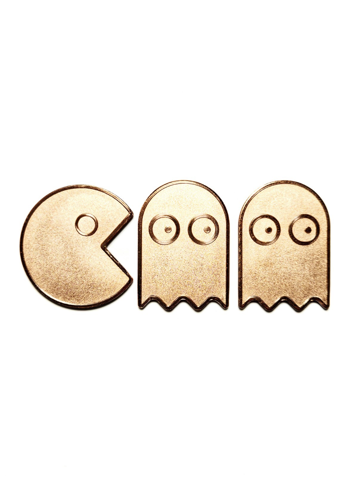 Pac Man & 2x Ghost 5 Grams .999 Fine Copper Novelty Rounds 3 Piece Set