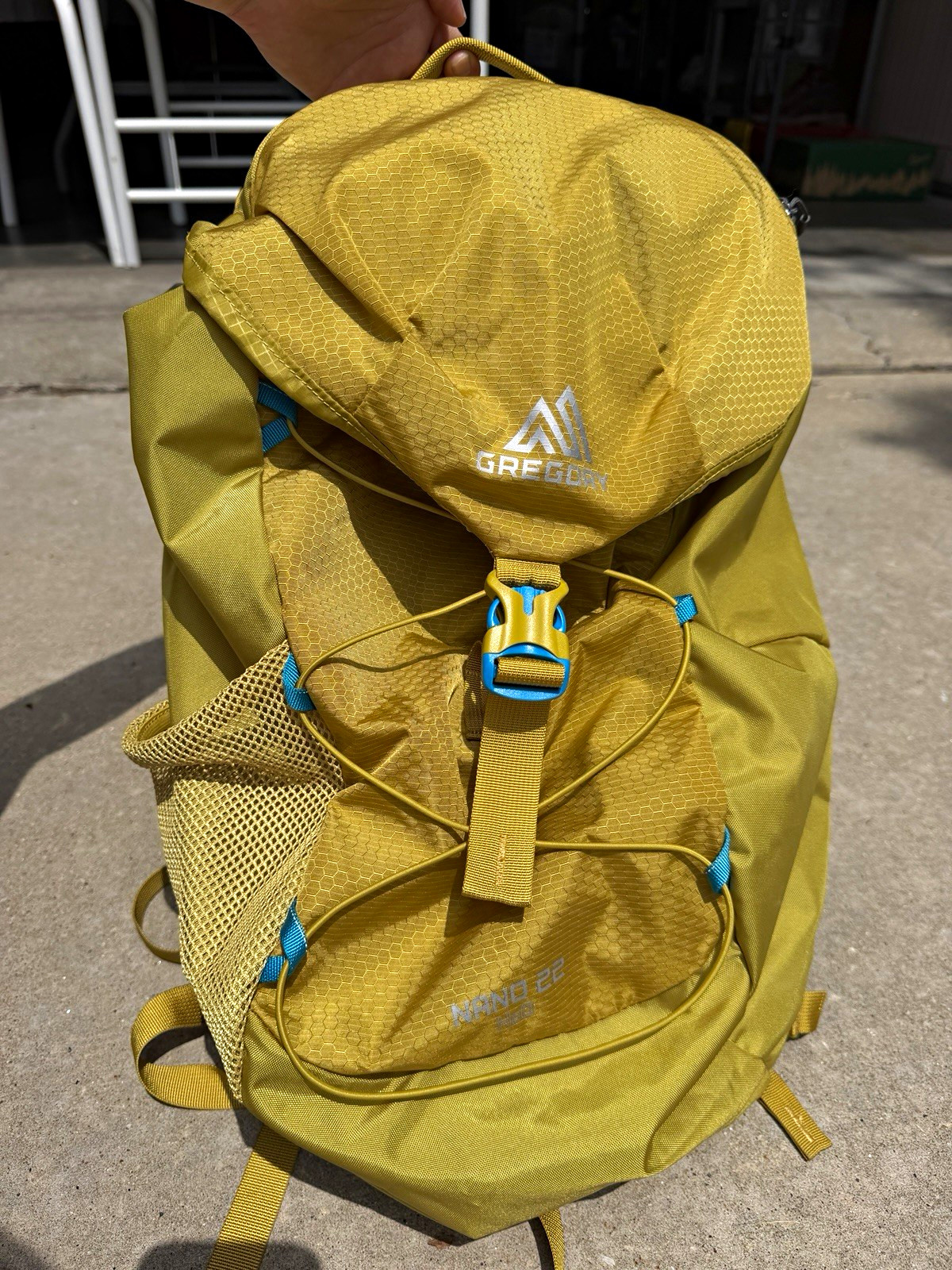 Gregory Nano 22 Hydration Backpack 3L Reservoir Yellow/Blue External Pockets