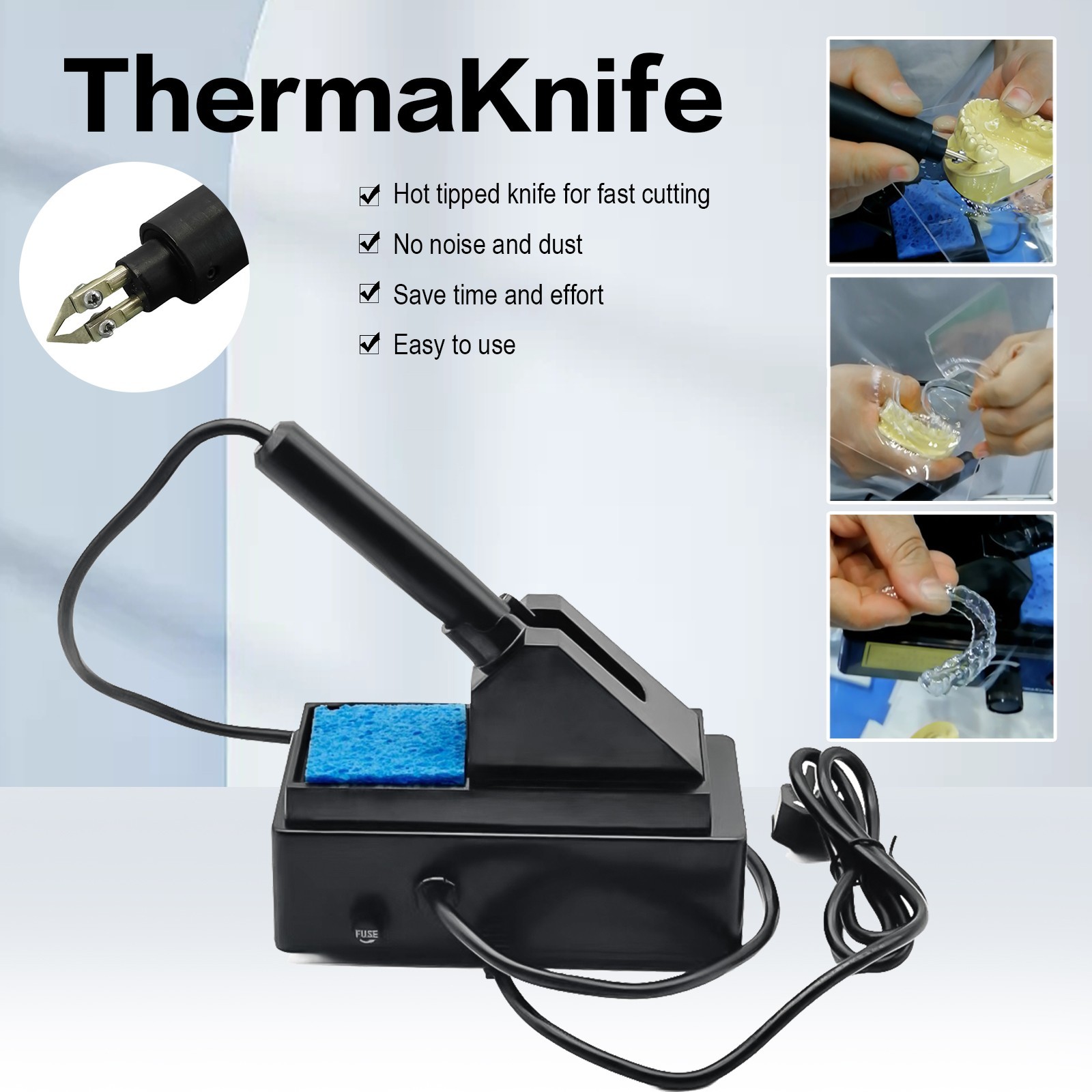 Dental Lab Thermoforming Sheets Engraver Cutter for Aligner Retainer Mouthguard