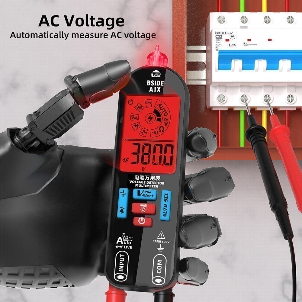 Digital Multimeter Tester Smart Rechargeable Voltmeter AC/DC Voltage Measurement